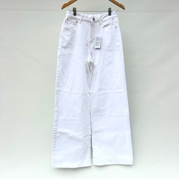 New Marciano By Guess Mardi Wide Leg Jeans Pure White Denim 25 x 32 - Picture 3 of 8